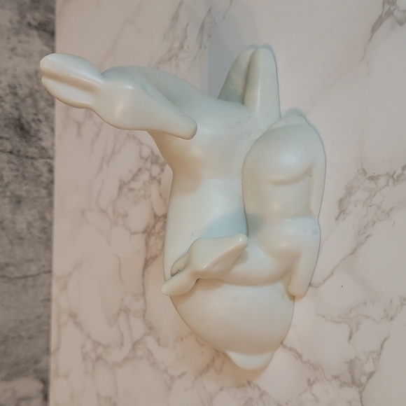 VINTAGE 1984 GALLERY ORIGINALS MAMA DEER & FAWN ART DECO STYLE POTTERY FIGURINE - Picture 1 of 5